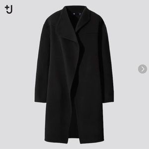 UNIQLO +J Uniqlo Cashmere Blend  no collar coat XS